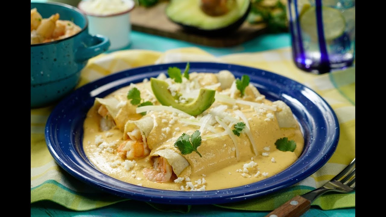 Enchiladas de Camarón con Salsa de Chipotle Deliciosas ENCHILADAS