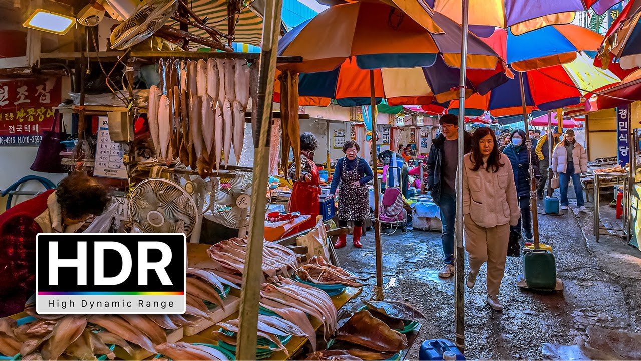Walking Jagalchi Market 4K HDR