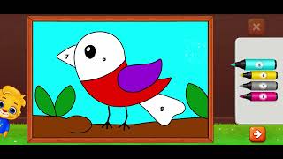 Coloring Games Color By Number Bird screenshot 2