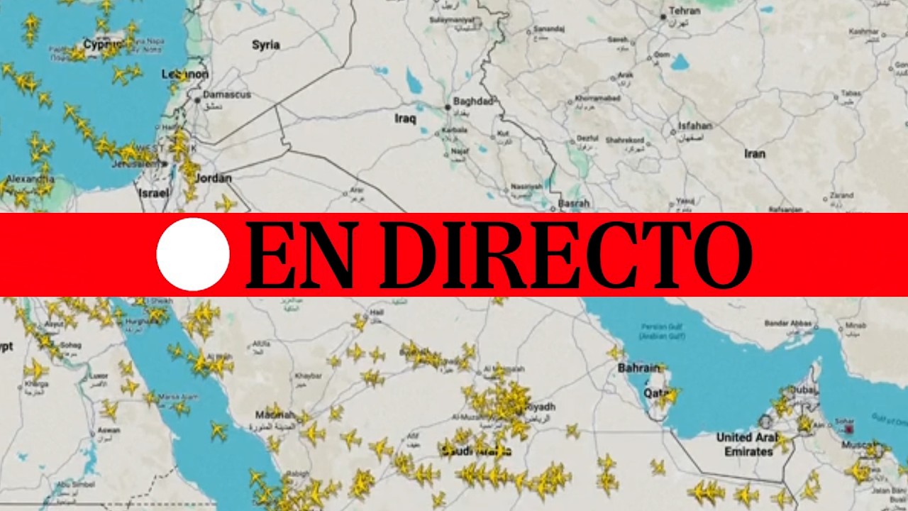 🔴 DIRECTO | Mapa del radar de vuelos tras el ataque a Irán