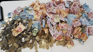 LLene un BOTE de 10 LITROS con BILLETES y MONEDAS | Mis Ahorros!!