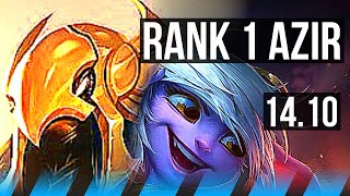 AZIR vs TRISTANA (MID) | Rank 1 Azir, 46k DMG, Legendary, Rank 13 | BR Challenger | 14.10