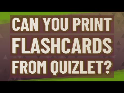 Can You Print Flashcards From Quizlet Youtube