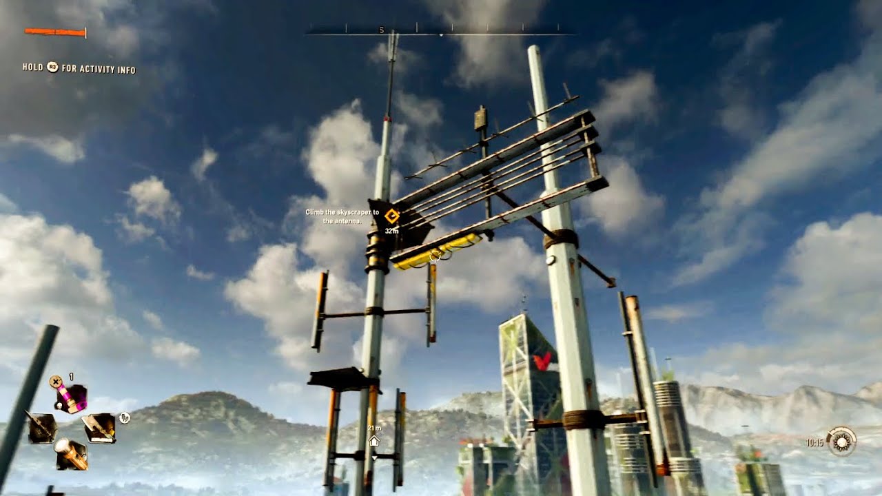 Spy game Open the hatch into the metro tunnels Climb the skyscraper