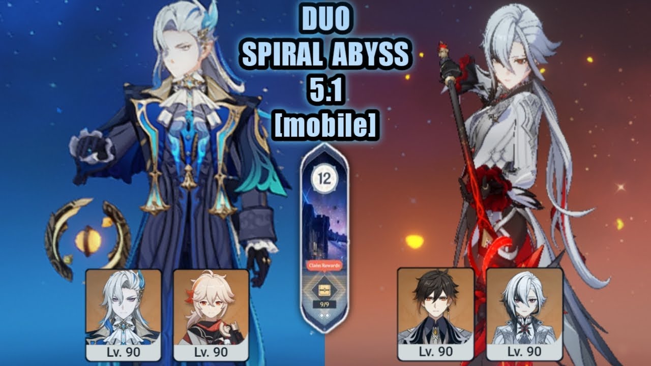 DUO C0 Proto Amber Neuvillette & C0 Arlecchino spiral abyss 5.1 floor 12 with skill & device issue