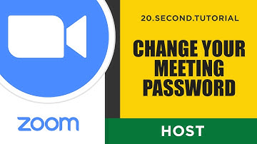 Change your meeting password – Host Zoom Tutorial #9