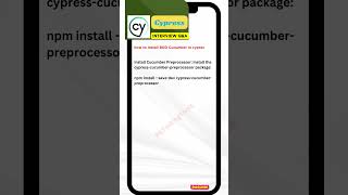 #31how to install BDD Cucumber in cypress
