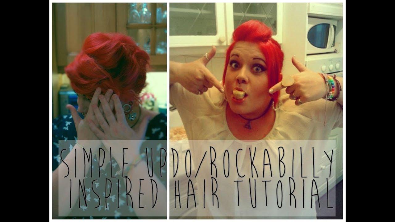 SIMPLE UPDO ROCKABILLY INSPIRED HAIR TUTORIAL FOR SHORT HAIR