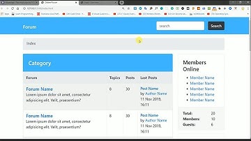 Create Forum in Bootstrap 4 | Bootstrap Tutorial | How to create forum | How to design Forum