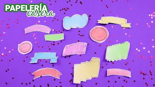 PAPELERÍA CASERA 😍💌 Tags, títulos, etiquetas Aesthetic 🖌️✏️ Fácil, Rápida y Bonita 🎁