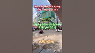 Bán nhà mặt tiền đường Lý Tự Trọng quận 1 ngang 20.1m dài 5.1m 2 lầu góc #bannhasaigon #batdongsan
