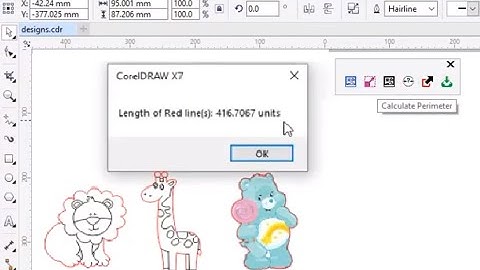 Perimeter Calculator   CorelDraw Macro / VBA - (for LaserCut machines)
