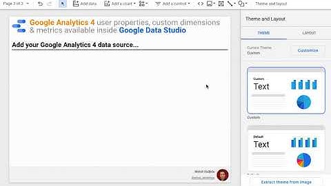 GA4 user properties, custom dimensions & metrics inside Google Data Studio : Data source addition