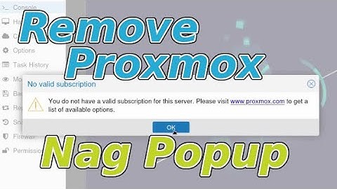 Removing Proxmox Subscription Nag Screen