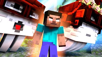Alex Steve Life - The Battle Against Herobrine ! PART 2 - Happy Ghast