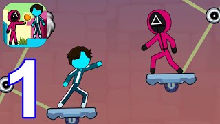 Stickman Red Boy and Blue Girl - Gameplay Walkthrough Part 1 All Levels 1 - 16 (Android,iOS) screenshot 1