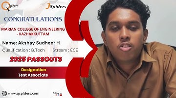 QSpiders Kochi Placement | Akshay Sudheer H | Test Associate Journey