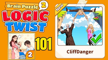 Brain puzzle 2 logic twist level 101 solution walkthrough ( Cliffdanger ) 