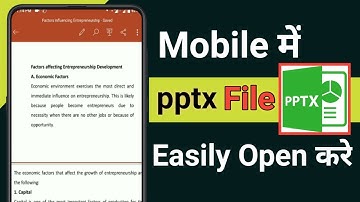 How To Open pptx File in Android Phone 2021|| Open pptx file easily in Mobile