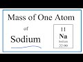 Sodium Atomic Mass and Molar Concepts