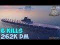 World of WarShips | Hakuryū | 6 KILLS | 262K Damage - Replay Gameplay 4K 60 fps