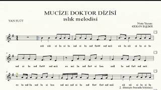 MUCİZE DOKTOR DİZİSİ ISLIK MELODİSİ yan flüt NOTALARI eşlikli Resimi