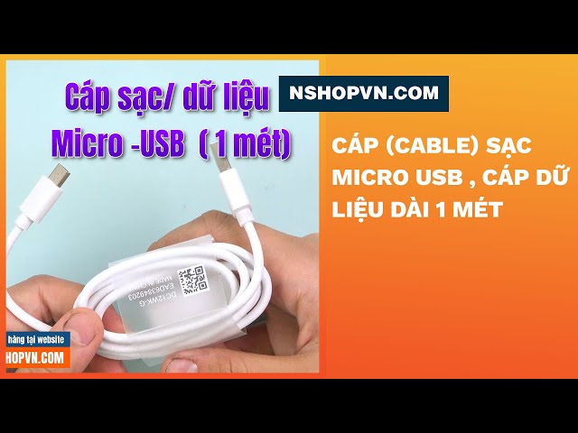 Cáp (cable) sạc Micro USB , cáp dữ liệu dài 1 mét (82MQ)#Shorts