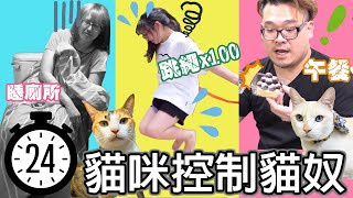 【挑戰】貓咪控制貓奴24小時挑戰[NyoNyoTV妞妞TV]