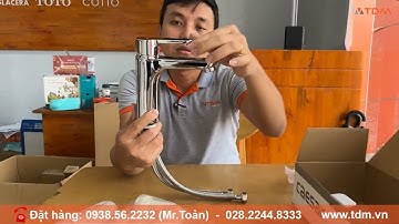 TDM.VN | Đập hộp vòi chậu lavabo Caesar B570CU (B570CP) gắn chậu rửa mặt tay nóng lạnh chính hãng