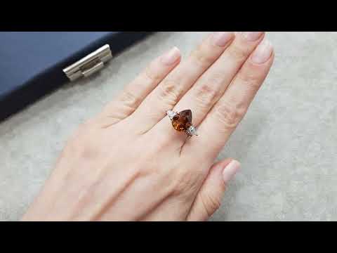 Pear cut zircon 7.44 ct Video  № 1