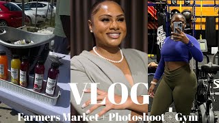 VLOG | REAL ESTATE PHOTOSHOOT, FARMERS MARKET, IN CLT, WHOLE FOODS HAUL + UPDATED WORKOUT ROUTINE!