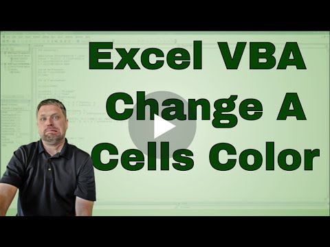 Vba Macro For Changing A Cell Color Youtube