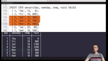 Advanced SQL — Chapter #05 — Video #30 — Use case: weekend weather, window functions: PARTITION BY