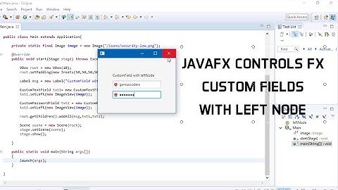 JavaFX ControlsFX tutorial TextFields #4 Custom TextFields (with Left node)