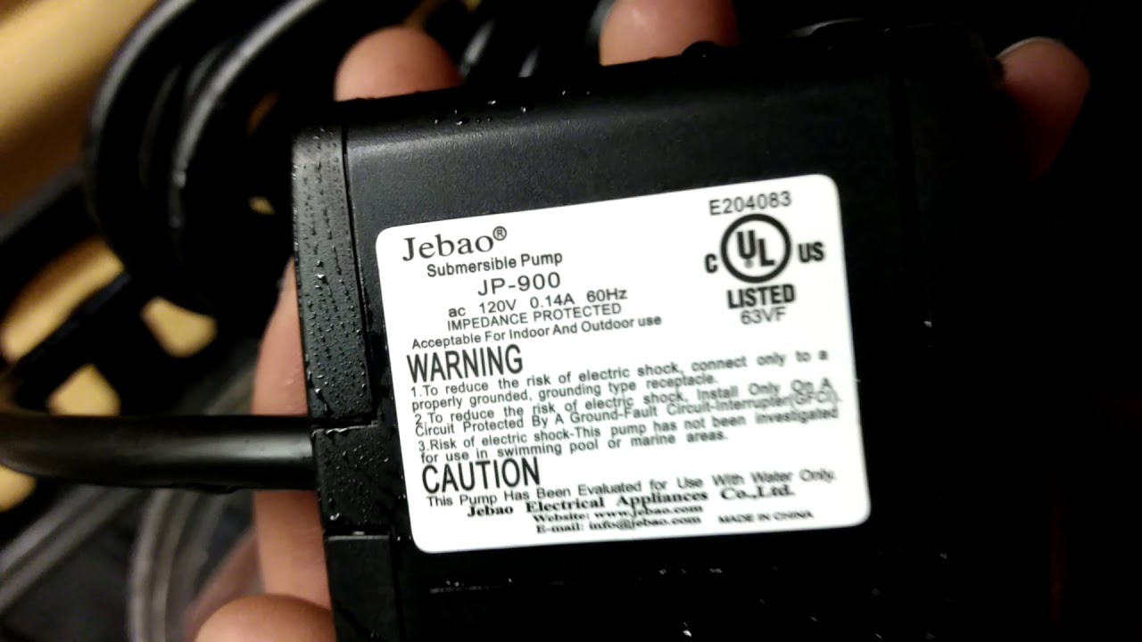 Jebao Submersible water pump JP-900 from Amazon - YouTube