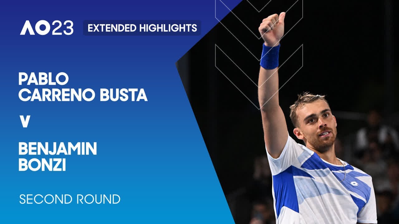 Pablo Carreno Busta v Benjamin Bonzi Extended Highlights | Australian Open 2023 Second Round