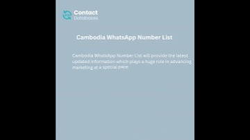 Cambodia WhatsApp Number List | B2B Contact Database