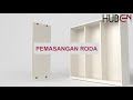 Roda Pintu Sliding Slow-Motion SD-452- 3 Pintu Huben