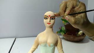 Bridal doll | handmade Doll | How to make Indian bridal doll with clay | clay art Bridal doll | handmade Doll | How to make Indian bridal doll with clay | clay art