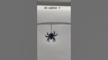 How to draw 3d spider illusion || easy drawing tutorials || #drawing #art