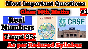 Chapter 1 Real Number Most Important Questions | RD Sharma, RS Agarwal| PYQ| Board Questions.