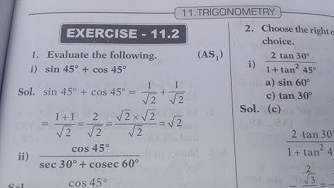 Class 10th Mathmatices/CH=11 EX=11.2 Trigonometry/Solutions/Question & Answer/Telangana State Board.