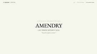 Details AMENDRY | Live Tender Integrity Desk | Convex × OpenAI × Firecrawl × AgentMail News
