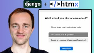 Create a quiz app with HTMX and Django in 8 mins ☑