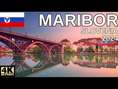 Maribor, Slovenya 4K - Şehir merkezinde Yürüyüş Turu - Altyazılı