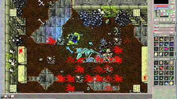 Tibia - Shivera Server - Messing around and Ueing a Undead cavebear