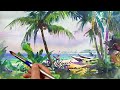 Watercolor demonstration | Palm beach