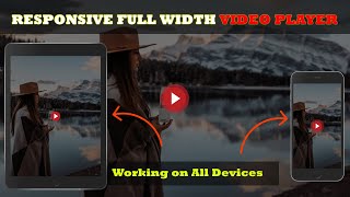 How To Make Responsive Full Width Video Player Using HTML CSS And JS | CSS Pulse Effects #js-player