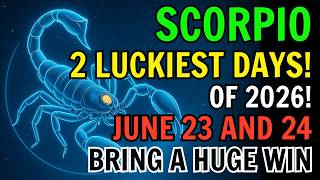 SCORPIO ♏ – 2 LUCKIEST DAYS OF 2026! 🔥 JUNE 23 AND 24 BRING A MAJOR JACKPOT, NOT JUST MONEY!