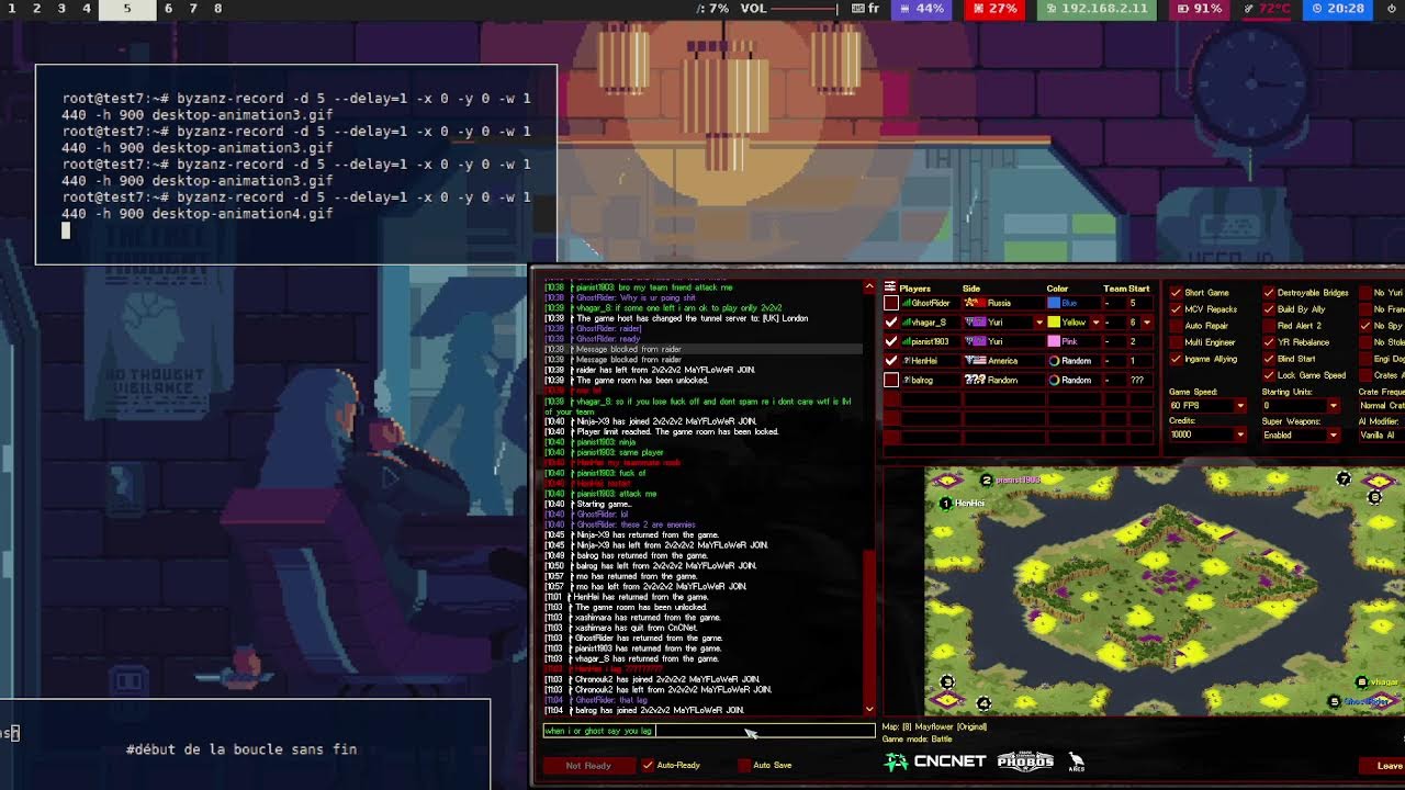 ..2v2v2v2 in mayflower map with ghost  : ) ..........................RED ALERT 2 yuri's revenge